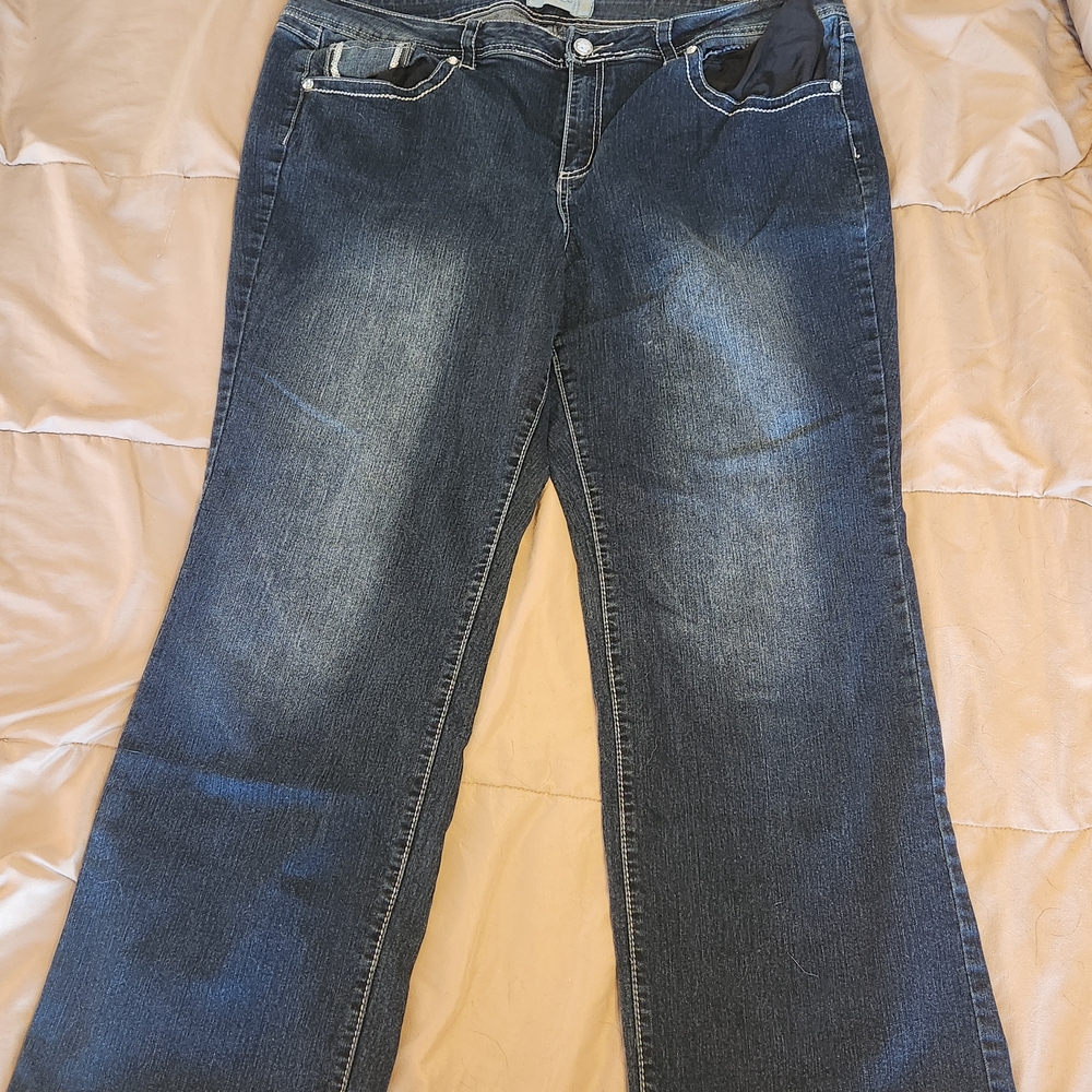 One 5 One Dark Blue Boot Cut Jeans